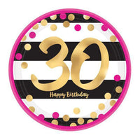 30th - Pink & Gold Confetti - Party Expert