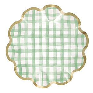 Green Gingham Party Supplies and Decorations