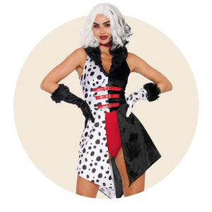 Cruella and 101 Dalmatians Halloween Costumes