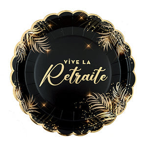 Retraite Dorée Noire Party Supplies and Decorations