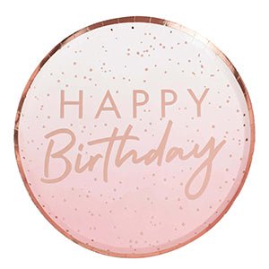 Rose Gold Happy Birthday Party Supplies and Decorations - Party Expert