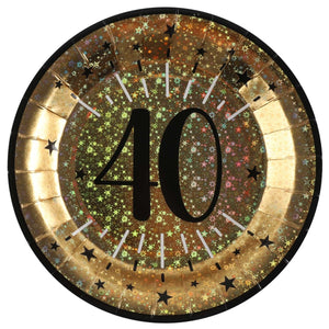 40th - Gold Sparkling Birthday - Party Expert