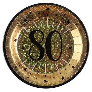 80th - Gold Sparkling Birthday