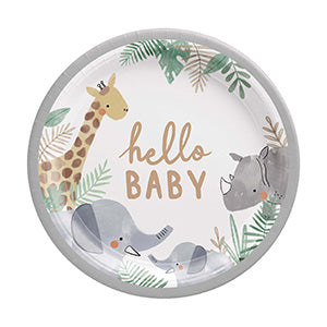 Soft Jungle Baby Shower Supplies and Decorations