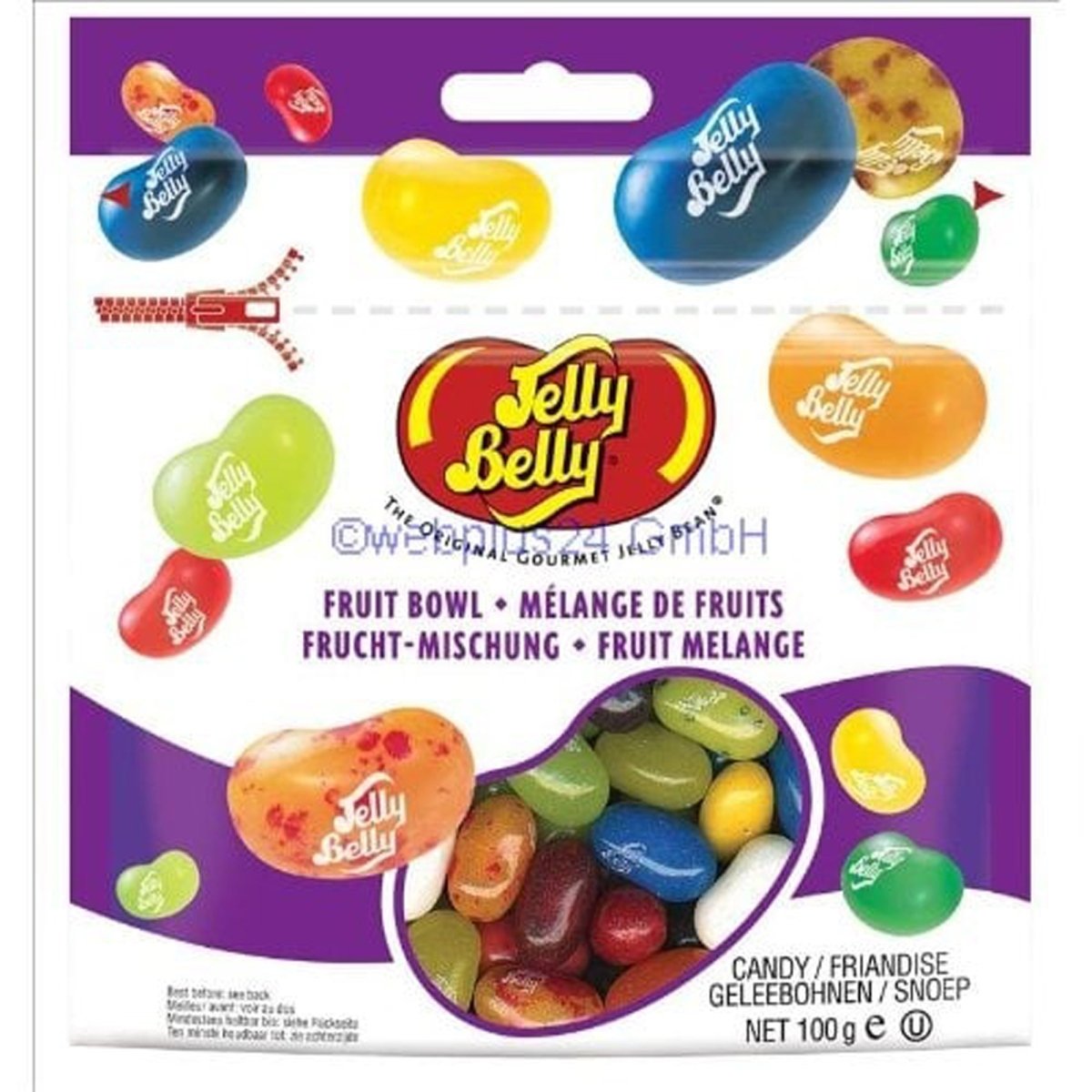 Jelly Belly Candies, Fruit Mix, 100g, 1 Count