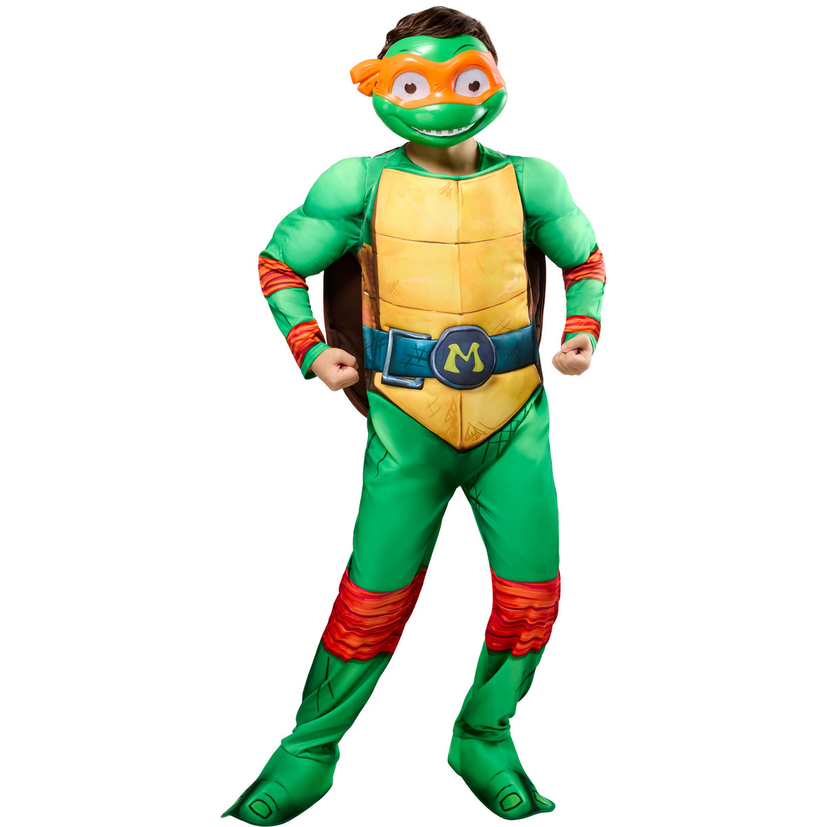 Ninja Turtles Michelangelo Deluxe Costume for Kids, Superhero Costume