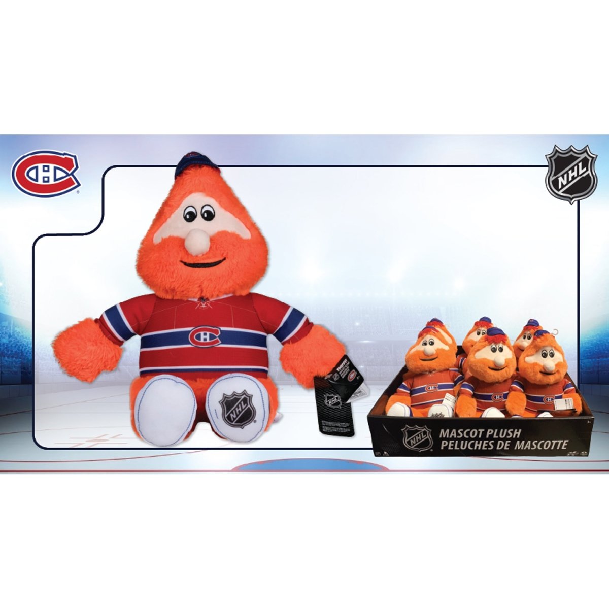 Mascotte de hockey Youppi! en peluche moyenne, Canadiens de Montréal, 1 unité