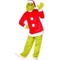 The Grinch Santa Costume for Adults, Jacket, Pants, Mask and Gloves
