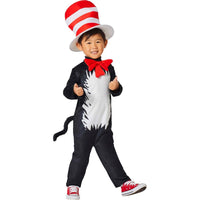 Dr. Seuss Cat in the Hat Costume for Toddlers, Jumpsuit and Hat