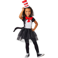 Costume du Chat dans le Chapeau pour tout-petits, Dr. Seuss, robe et mini chapeau