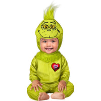 Costume du Grinch pour tout-petits, combinaison et masque à capuchon