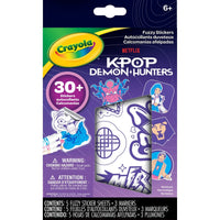 Kpop Demon Hunters Colourable Fuzzy Stickers , 1 Count