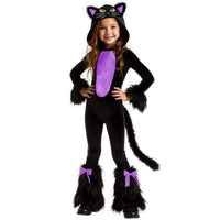 Chic Kitten Costume for Kids, Hooded Jumpsuit and Boot Covers