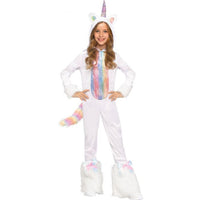 Chic Unicorn Costume for Kids, Hooded Jumpsuit and Boot Covers