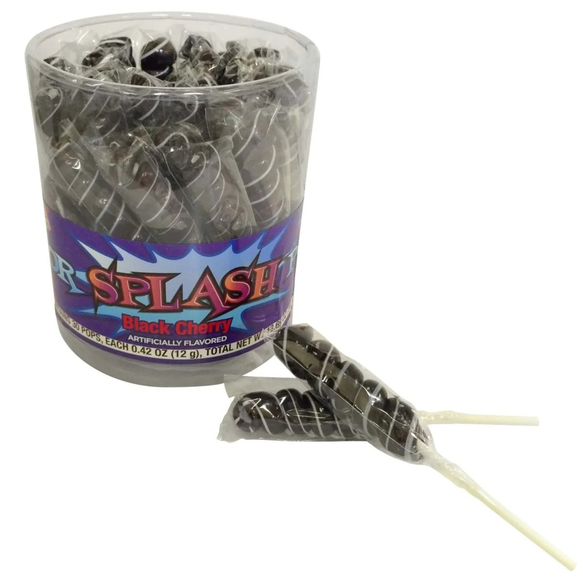 Black Twisty Pops, Black Cherry Flavour, 30 Count