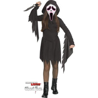 Costume lumineux E.L. de Ghost Face pour enfants, Frissons, robe à capuchon et masque