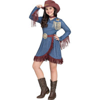 Giddy-Up Gal Cowgirl Costume for Kids, Dress and Hat
