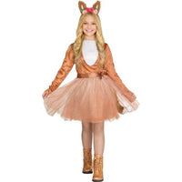 Costume de renard scintillant pour enfants, robe, serre-tête et queue