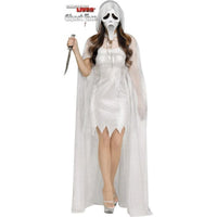 Scream Silver Ghost Face 30th Anniversary Costume for Adults, Dress, Cape and Mask