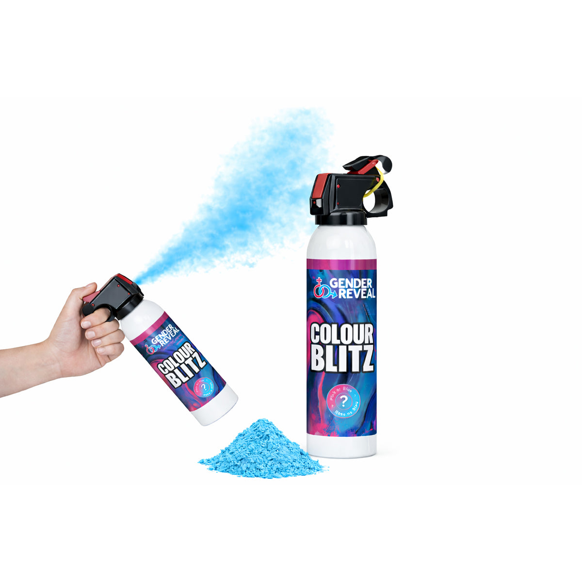 Blue Gender Reveal Colour Blitz Powder Spray, 1 Count