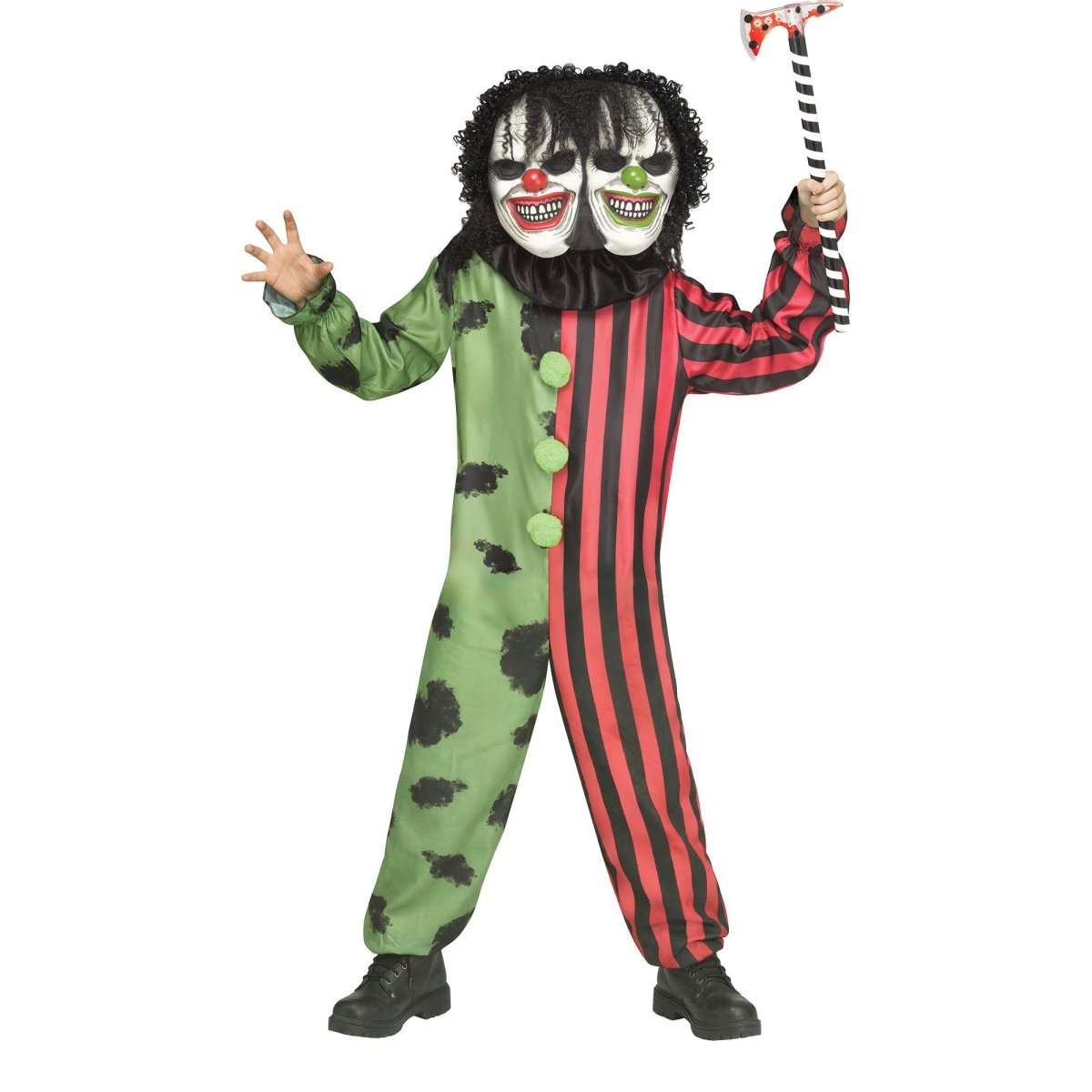 Pinheaded Clown Two Headed Clown Halloween Costume for Kids | Party Expert