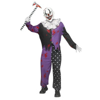 Vicious Clown Costume for Adults, Jumpsuit and Mask