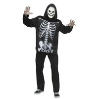 Costume de squelette EZ pour adultes, chandail et masque