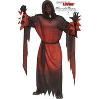Scream Ghost Face Midnight Red Costume for Adults, Hooded Robe and Mask