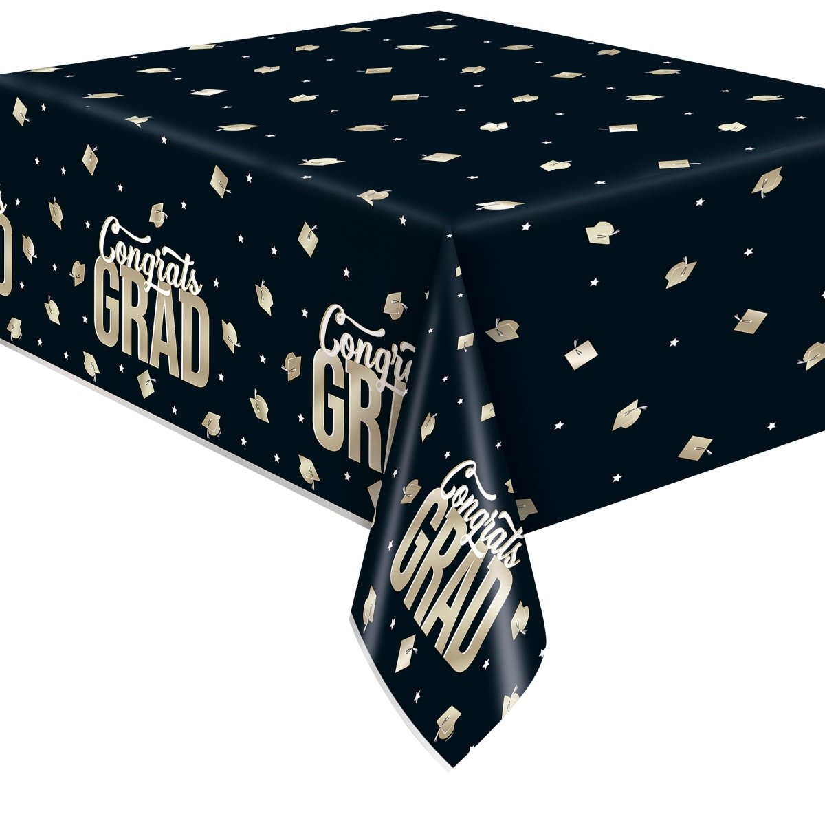 Classy Grad Rectangular Foil Table Cover, 54 x 84 Inches, 1 Count