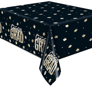 Classy Grad Rectangular Foil Table Cover, 54 x 84 Inches, 1 Count