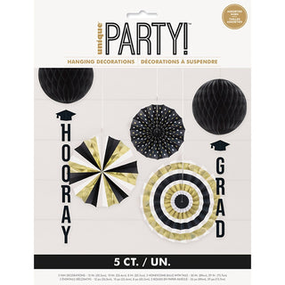 Classy Grad Hanging Decoration Kit, 5 Count
