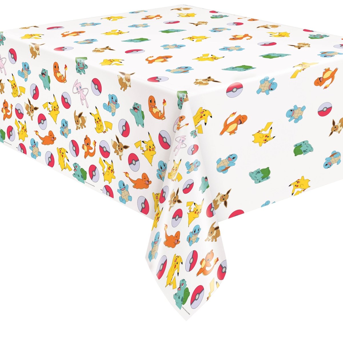 Nappe de table rectangulaire en plastique de Pokémon, 54 x 84 pouces