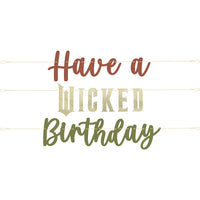 Wicked "Have a Wicked Birthday" Paper Banner with Foil, 3 Count