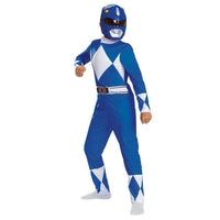 Costume du Ranger bleu pour enfants, Power Rangers, combinaison et masque