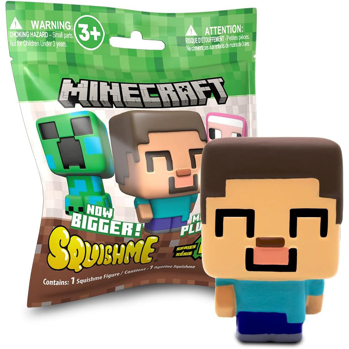 Minecraft SquishMe Surprise Squishy Toy, 1 Count