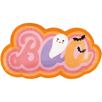 Adorable Halloween Boo Shaped Paper Plates, 8 Count