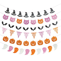 Adorable Halloween Glitter Garland Backdrop Kit, 72 Inches, 6 Count
