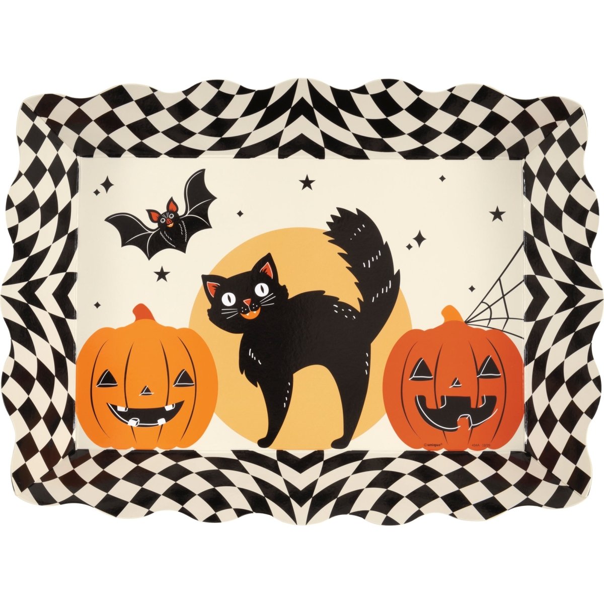 Halloween Bash Scalloped Serving Tray, 1 Count