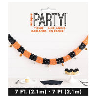 Halloween Bash Tissue Paper Garland, 84 Inches, 1 Count