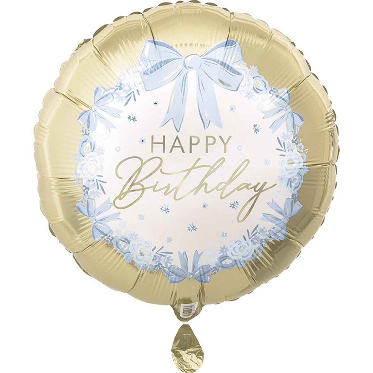 Ballon mylar 'Happy Birthday' de Noeuds Délicats, 18 pouces, 1 unité