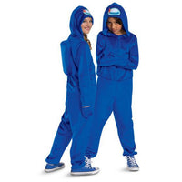 Among Us Blue Imposter Costume for Kids, Hooded Jumpsuit