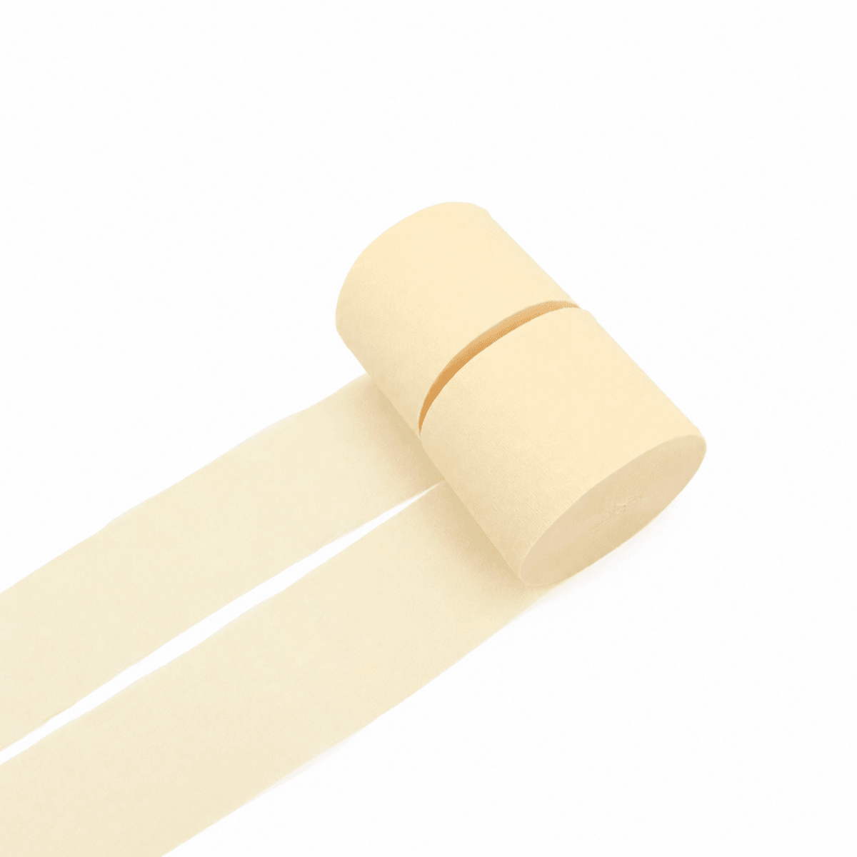 Ivory Paper Crepe Streamer, 82 Ft, 2 Count | Party Expert
