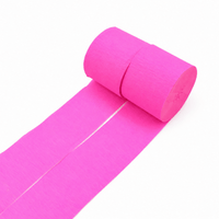 Fuchsia Pink Paper Crepe Streamer, 82 Ft, 2 Count