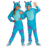 Monster University Sulley Costume for Kids, Disney, Hooded Jumpsuit