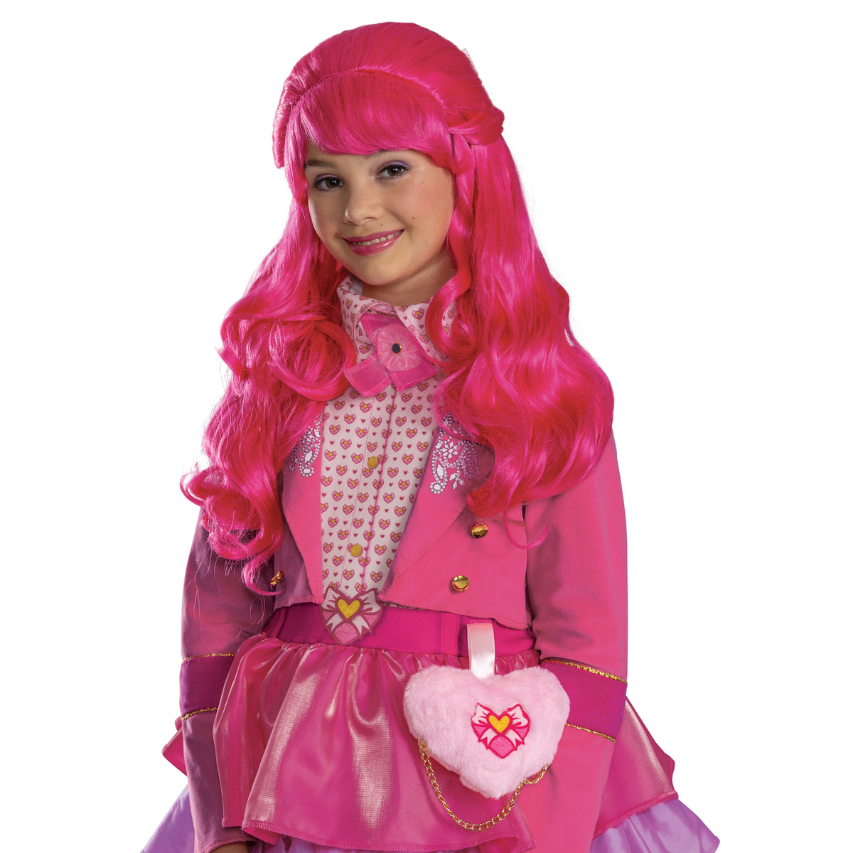 Perruque classique rose de Pink pour enfants, Descendants