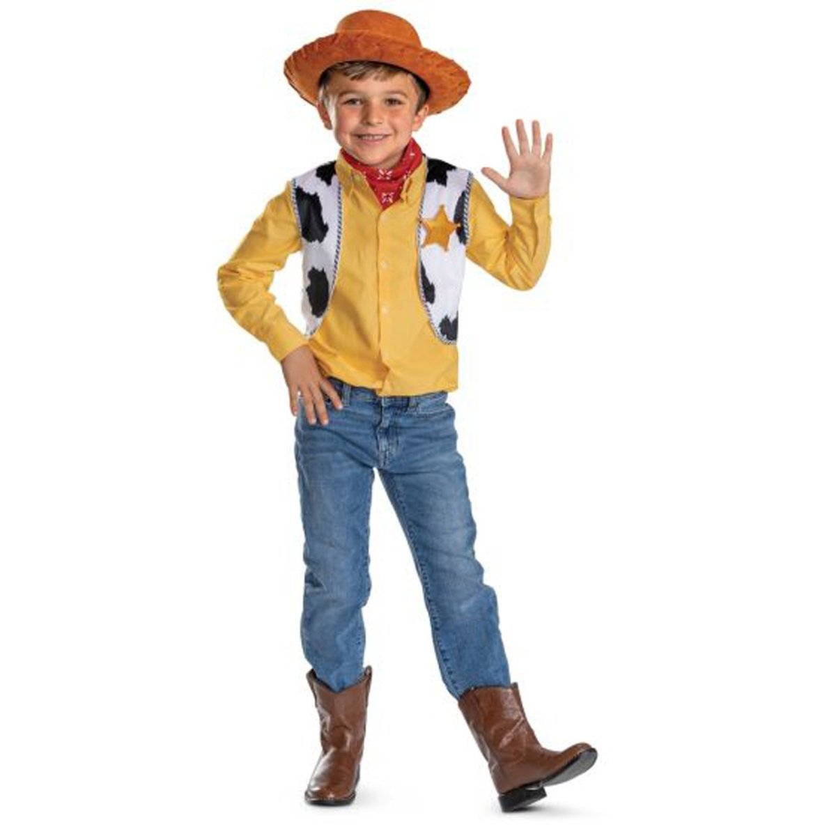 Ensemble d’accessoires de Woody pour enfants, chapeau, veste, bandana et insigne
