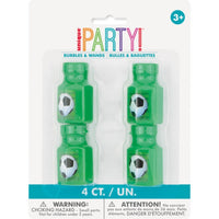3D Soccer Mini Bubble and Wand Bottles, 4 Count