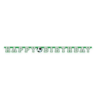 Bannière articulée en papier Soccer 3D "Happy Birthday", 84 pouces, 1 unité
