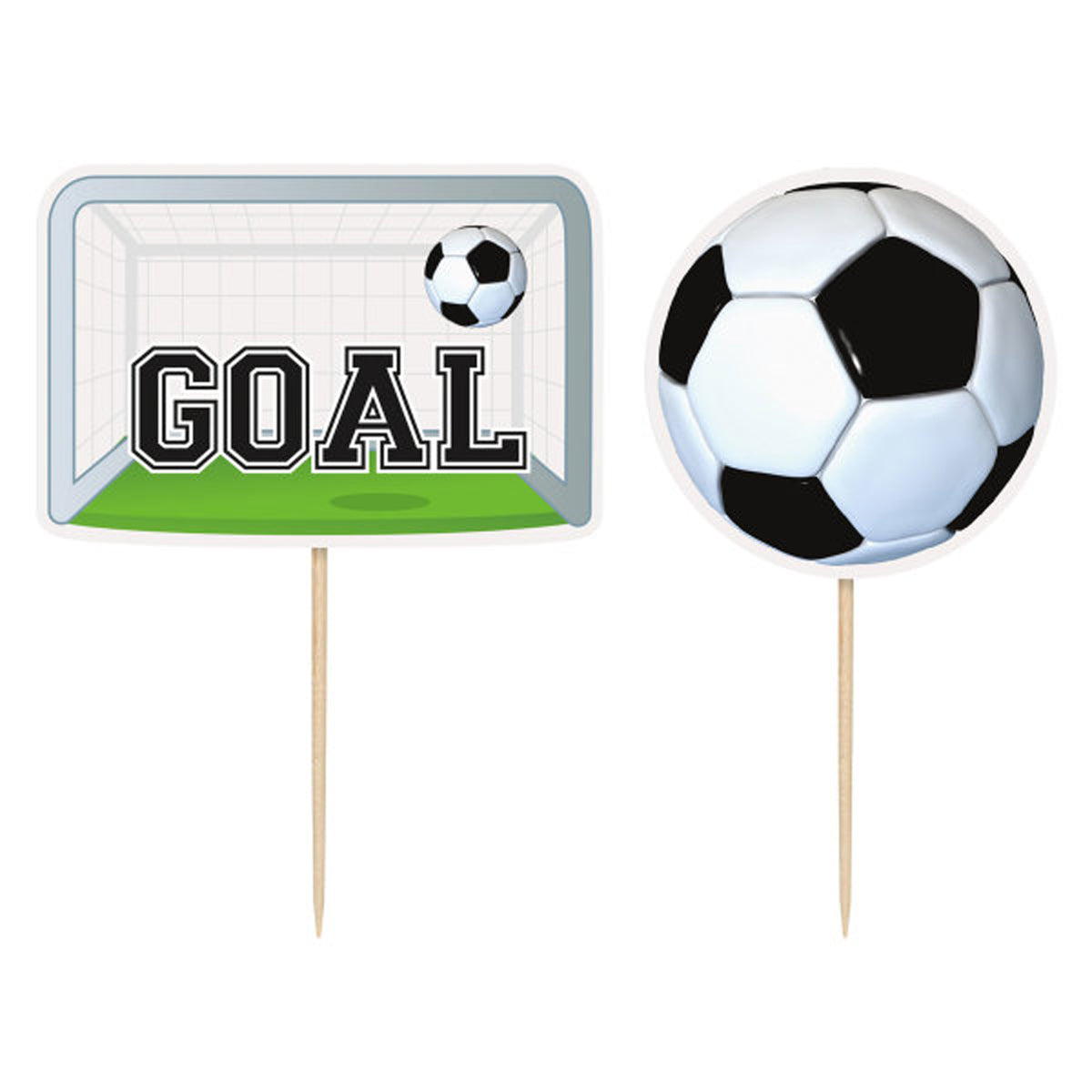 3D Soccer Cake Toppers, 6 Count