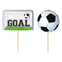 3D Soccer Cake Toppers, 6 Count